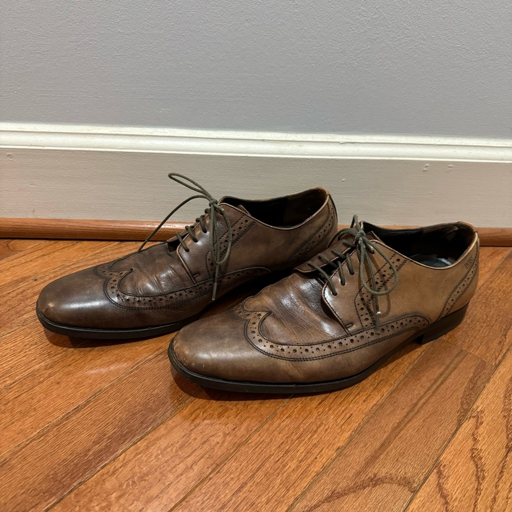 Hugo Boss Leather Men Formal Dress Shoes 9.5